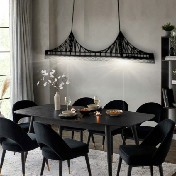 611-1 چراغ خطی آویز مدل گلدن گیت کد ۶۱۱